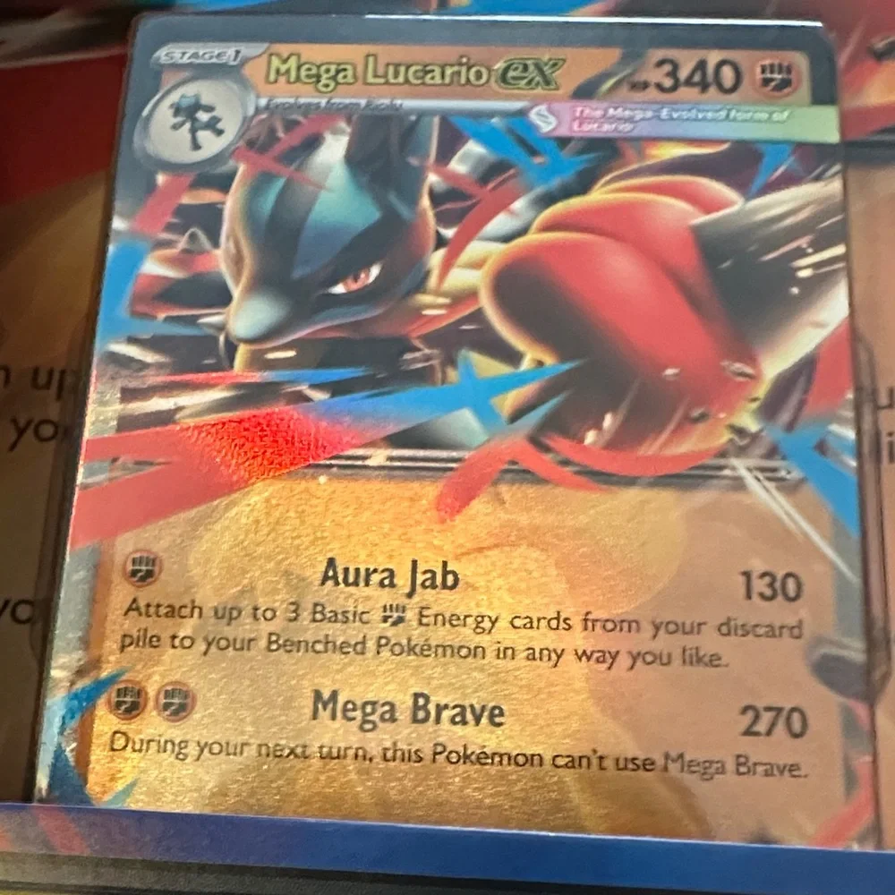 Pokemon Mega Lucario EX Collection Box New Figure Booster Packs Evolution